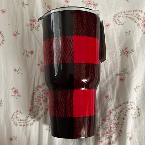 Other - plaid travel tumbler